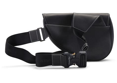 dior saddle bag x kaws|CHRISTIAN DIOR X KAWS Grained Calfskin Saddle Pouch.